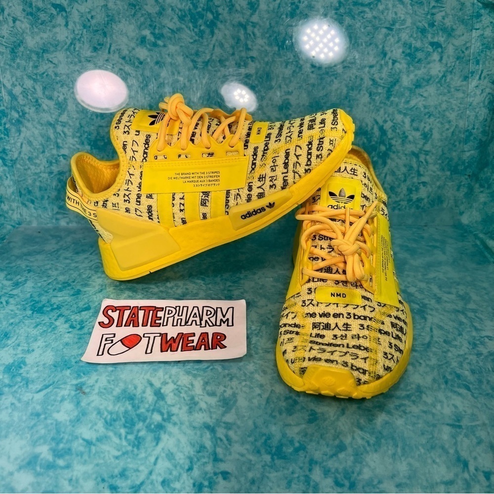Adidas NMD V3 J Women's Yellow Low Top Athletic Cushioned  Shoes Size 6.5W/5.5J